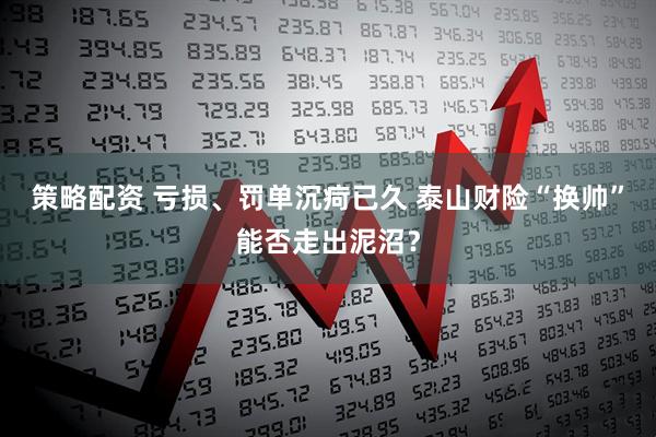 策略配资 亏损、罚单沉疴已久 泰山财险“换帅”能否走出泥沼？
